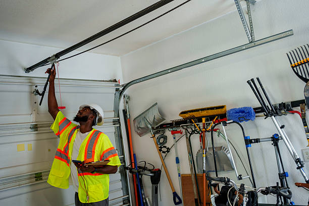 Professional Garage Door Panel Replacement technician working in Bayshore, NC